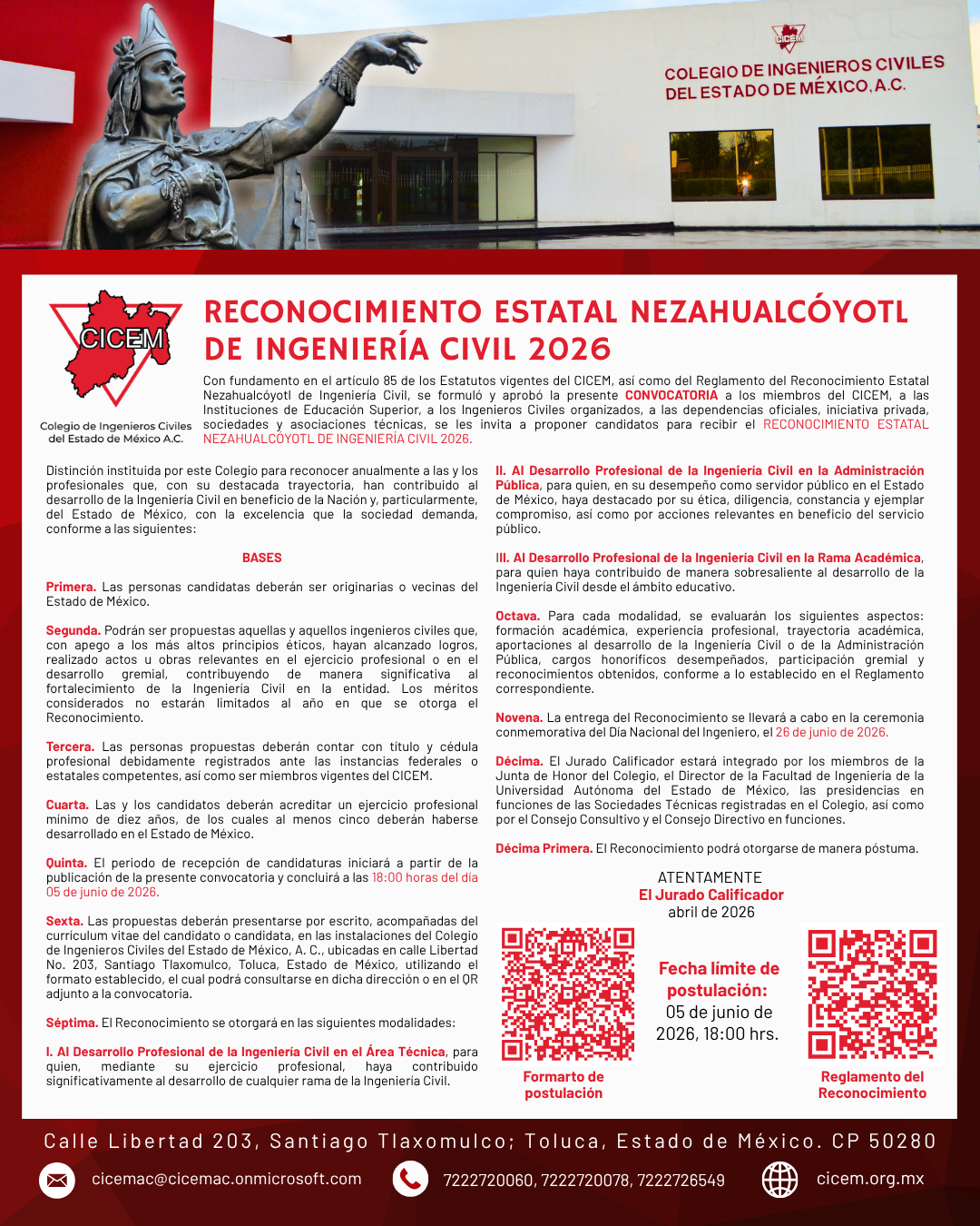 Reconocimiento Estatal Nezahualcóyotl 2026